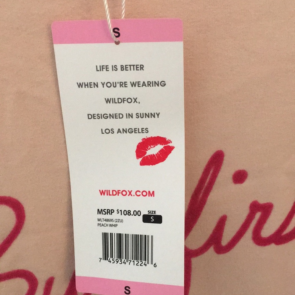 Wildfox Crew Neck Sweatshirt, Size Small - Picture 4 of 5